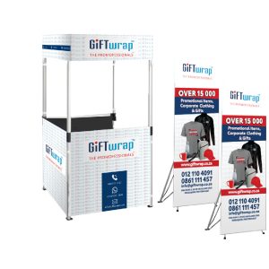 Kiosk & Dual X-Frame Banner Combo